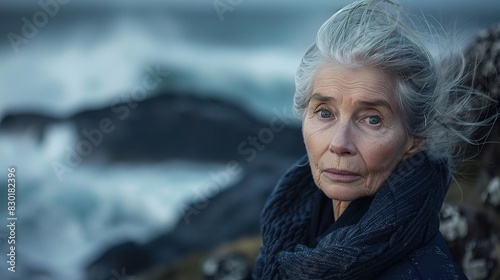 portrait of a senior woman with a wise expression