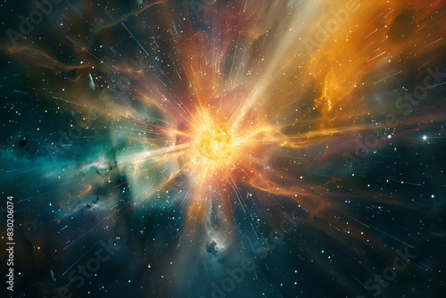 explosion of light in outer space