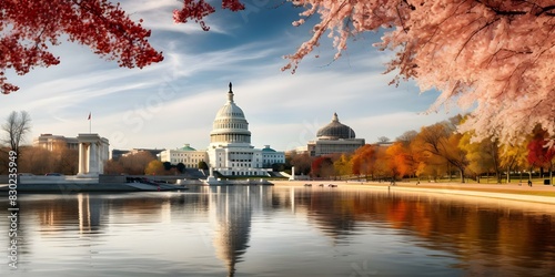 Washington DC: Home to the US Capitol Building and the Nation's Capital. Concept Travel, United States, Washington DC, History, Landmarks