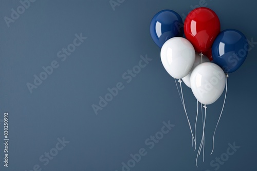 a group of balloons on a blue background