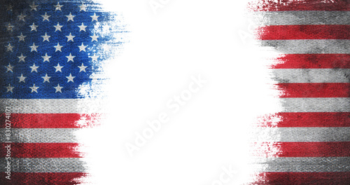 Grunge USA flag. American flag with grunge texture.