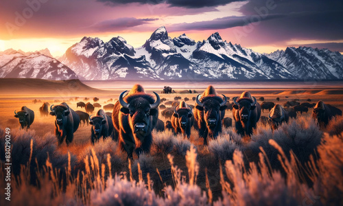 Buffalo on the Plains