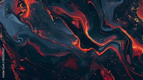 Vibrant energy: scarlet navy marbled textures backdrop