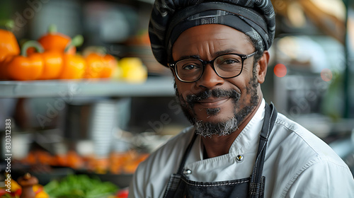 resilient innovative Male African American chef infusing soulful flavor cultural heritage into his culinary creation skill passion reimagines traditional recipe modern twist tantalizing taste bud cele