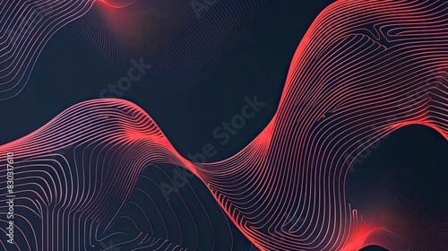 A black and red background with a red line that is curving