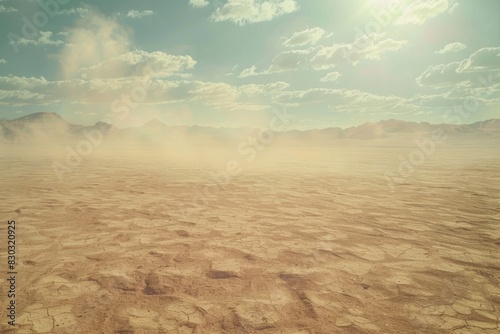 Picture of a desert with a sky background