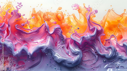 Abstract art of chemical reaction involving saponification showcasing the hydrolysis of esters to form soap molecules and glycerol