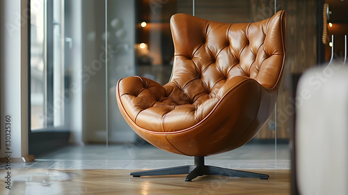 luxury armchair in brown colour 