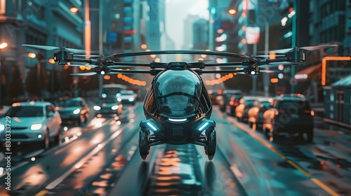 drone taxi flying transportation car