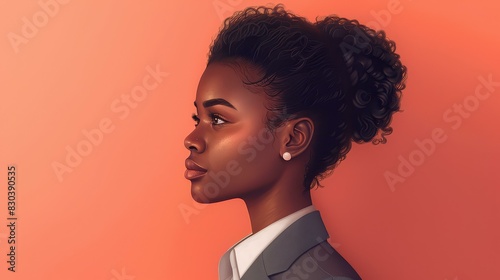 Elevate your strategy with this singular woman object. Radiant Womanhood illustration.
