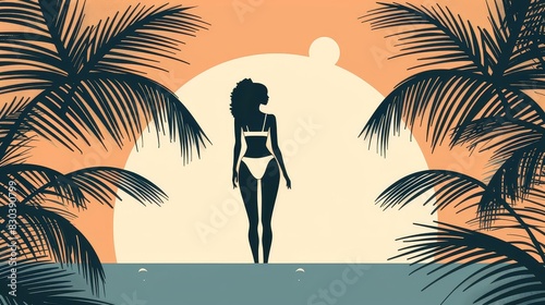 Elevate your brand with a sizzling swimsuit illustration for a stunning transformation under the sun.