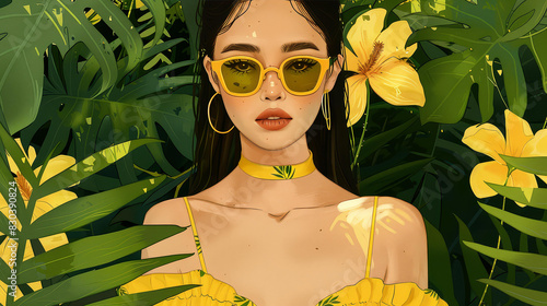 Elevate your marketing with a swimsuit style illustration that exudes sunny vibes