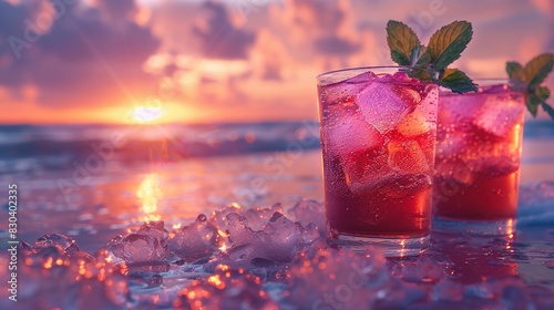 Chilled Drinks at Sunset: Beach Party Vibes