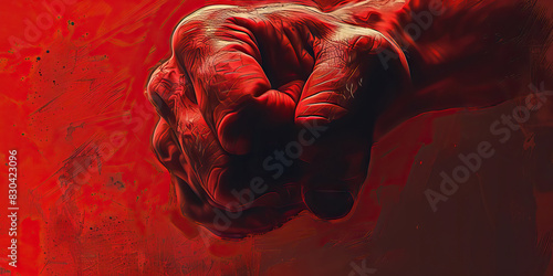 Resistance (Red): A figure with a clenched fist, symbolizing resistance and strength