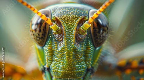Macro Perspective of Grasshoppers Compound Eye A Window into Insect Vision