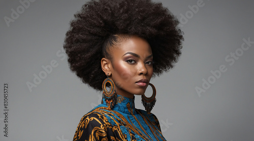 afro pick hair with new style 