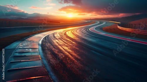 racing tracks background with space for text or design