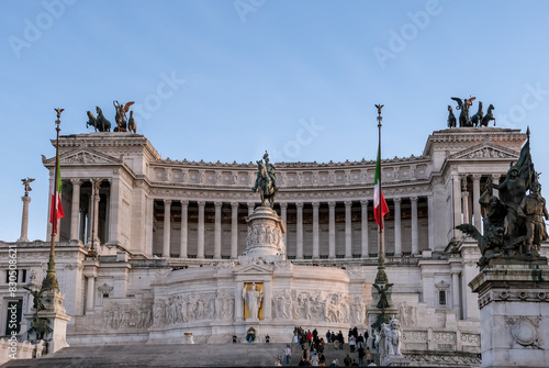 Detail of the Victor Emmanuel II National Monument, large national monument built between 1885 and 1935 to honour Victor Emmanuel II, the first king of a unified Italy in Rome