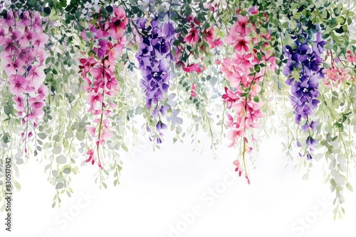 Spring flowers nature blossom hanging.