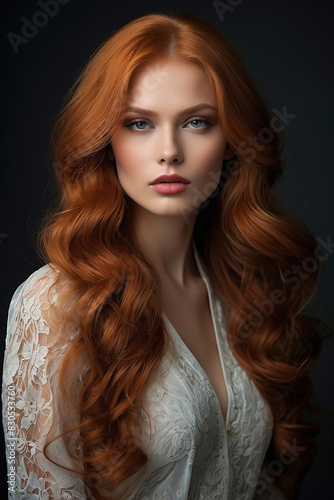 redhead feminine beautiful elegant white woman 2
