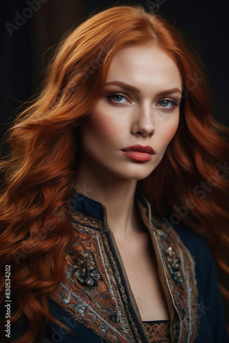 redhead feminine beautiful elegant white woman 8