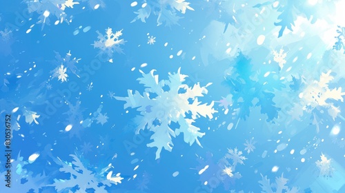 Imagine a snowflake in the whimsical guise of a cartoon emoticon