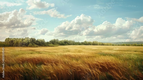 Field in a rural environment