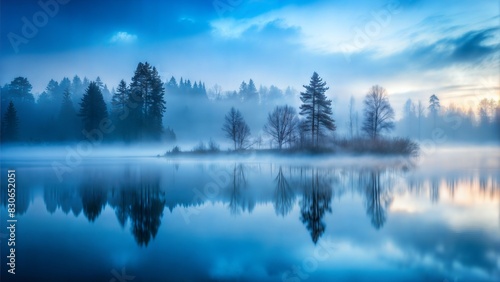 Foggy Morning Blur: A cool, grey and blue blurred background that captures the moodiness of a foggy morning, suitable for contemplative designs. 