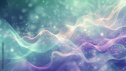 Lavender and teal blend soothingly in Friendship Day wallpaper shimmering bubbles gentle waveforms serene presence background