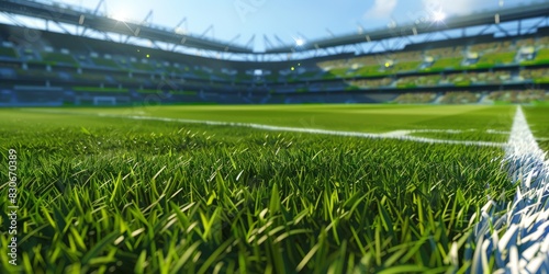 Close Up of a Soccer Field With Grass