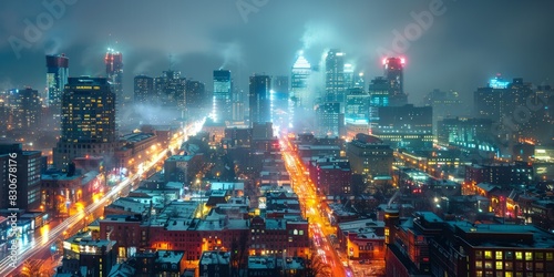 Dramatic Time-Lapse Photo of the City at Night.