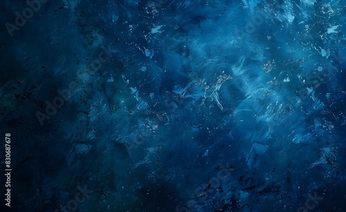 Dark Blue Gradient Abstract Background with Grunge Texture