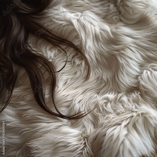 Soft Texture of Fur: Close-up Focus on Faux Fur Material