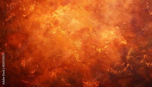 orange fire background, creating an intense atmosphere