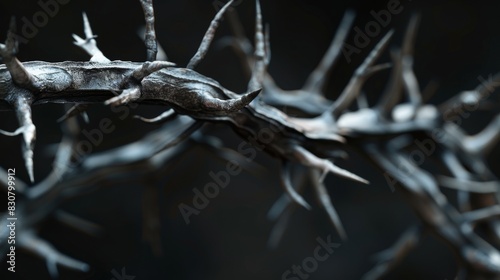 A Close-Up of Thorny Branches