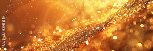 Golden glitter background with hexagonal sparkles in various shades of gold, creating a festive and luxurious atmosphere, ideal for holiday decorations, invitations, and celebratory designsGolden gl