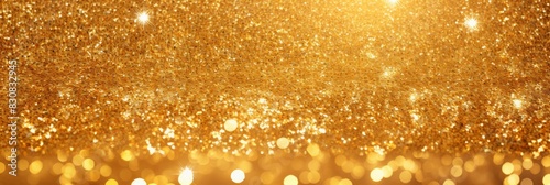 Golden glitter background with hexagonal sparkles in various shades of gold, creating a festive and luxurious atmosphere, ideal for holiday decorations, invitations, and celebratory designsGolden gl