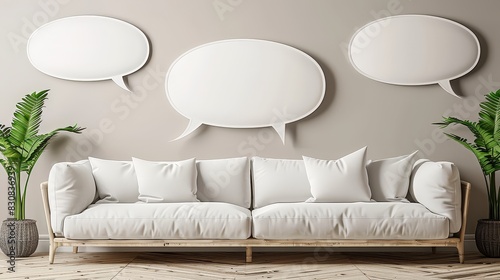 Elevate your bedroom dcor with a modern speech bubble wall decal featuring trendy design and easy application.