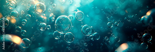 Light bubbles in the form of sea bubbles of the underwater world.