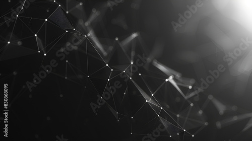 Abstract background ,Molecules technology with polygonal shapes, connecting dots and lines ,Futuristic network connection