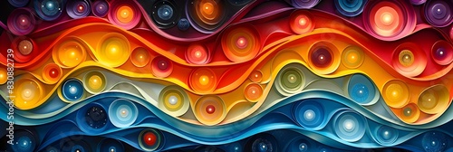 Captivating Colorful Curves and Waves of Abstract Digital Art Design