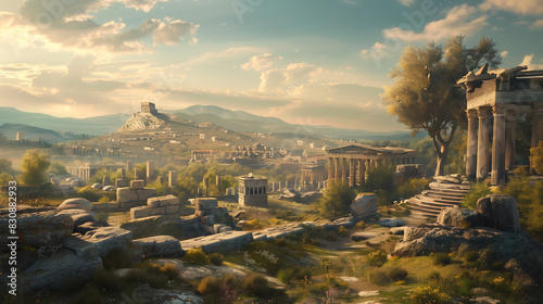 Fantasy Ancient greek city civilization