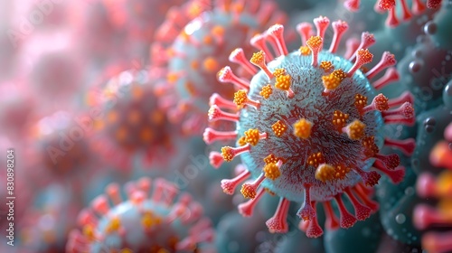 Microscopic View of Novel Coronavirus SARS CoV 2 Causing the COVID 19 Pandemic