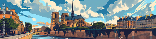 Eternal Majesty - Notre-Dame Cathedral Illustration