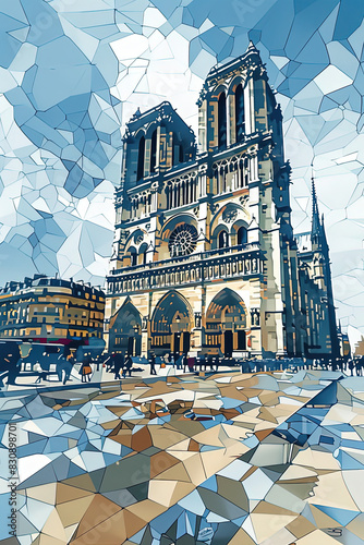 Eternal Majesty - Notre-Dame Cathedral Illustration