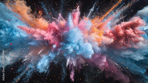 Nebula cloud background in deep space