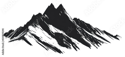 PNG Mountain silhouette clip art drawing nature sketch.
