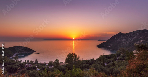 Sunset in greek islands