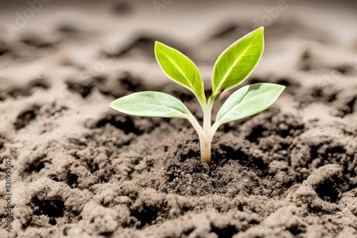 young plant sprout growing from soil