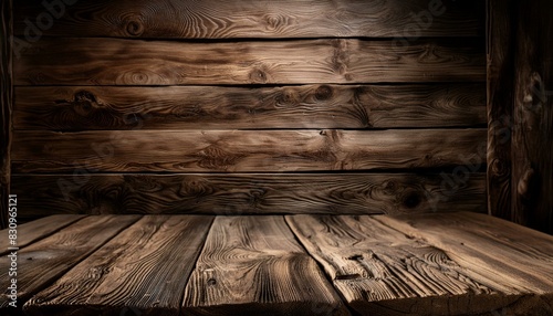 Cenário de madeira rústica